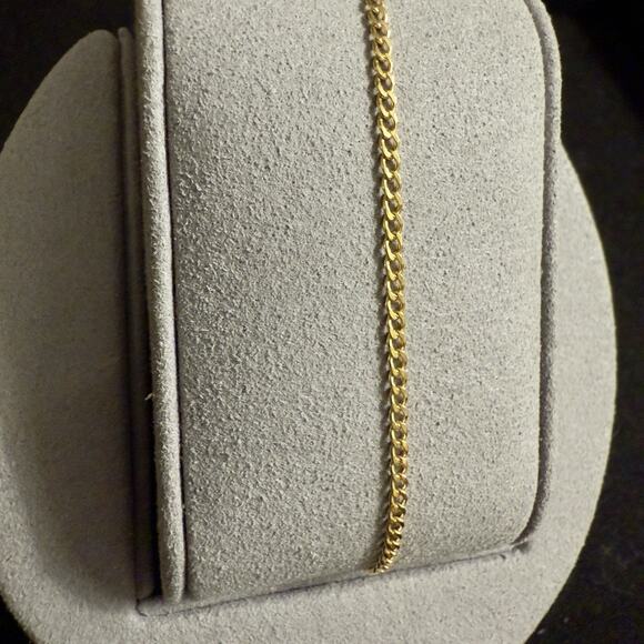 10k Solid Yellow Gold 7in Cuban Link 1.9mm Bracelet ~ NEW - Picture 2 of 8